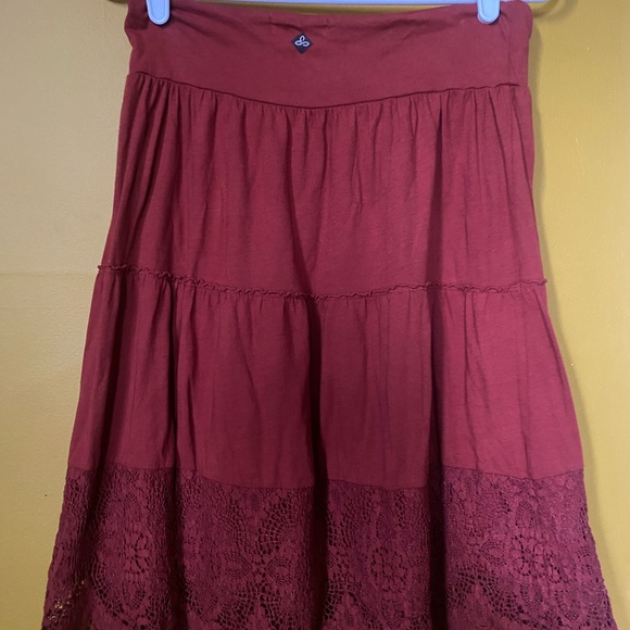 Prana Rust colored Lace Skirt - Picture 2 of 5